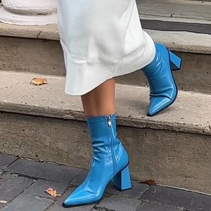 Fall winter Blue ankle boots brand new